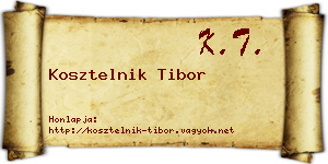 Kosztelnik Tibor névjegykártya