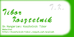 tibor kosztelnik business card